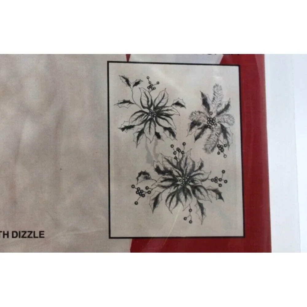 VTG Dizzle Iron-On Transfers Lot of 4 Shaded Poinsettia Glitter Stars & Moon 90s - Picture 3 of 10
